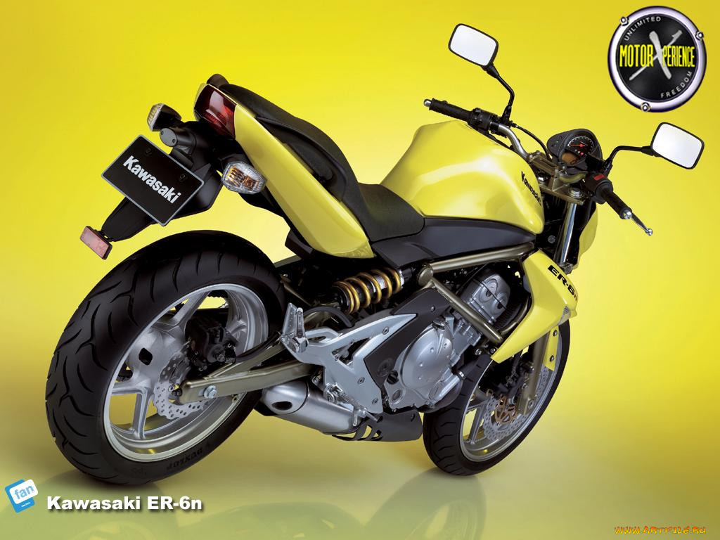 kawasaki, er, geel, 